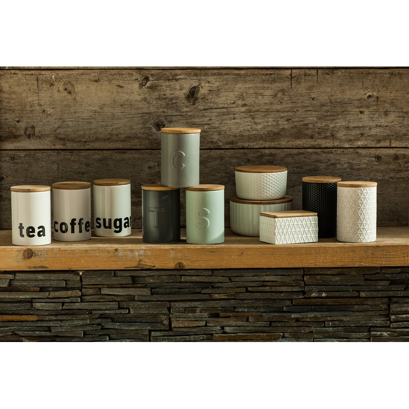 Premier Housewares Hex Canister - Black