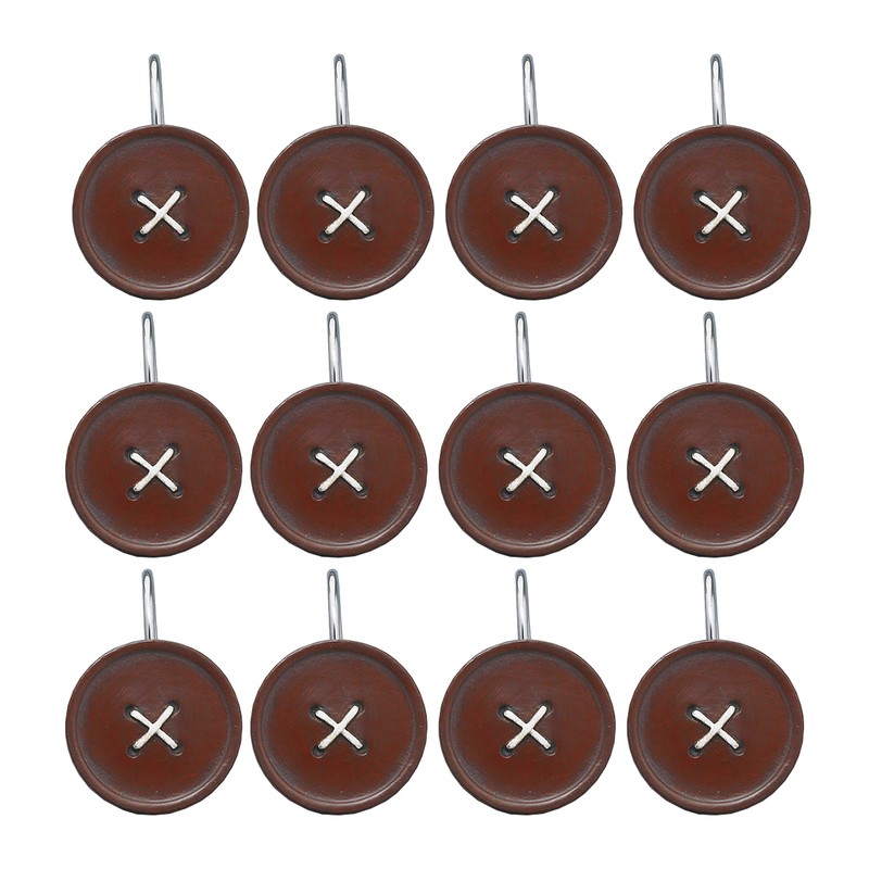 Park Designs Red Button Shower Curtain Hooks | Decorative Country