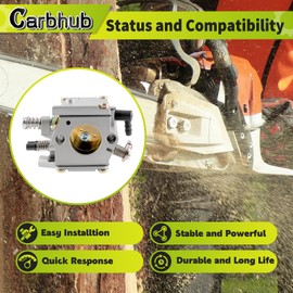 Carbhub MS380 Carburetor for Sthil 038 MS380 MS381 MS382 038 AV Super Magnum Chainsaw for Zama C3-S148 for Tillotson HE-19 Carb Replace Number 11191200602 11191200605 11191200650