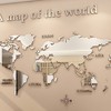 Acrylic Wall Stickers 3D World Map Wall Mirror Sticker for
