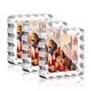 HELPLEX Acrylic Picture Frames 3x3, 3 Pack Clear Magnetic Lucite