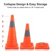 TOPROAD 28'' inch Collapsible Traffic Safety Cones, 2 Pack Multi