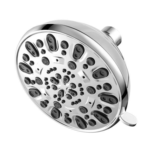 Vmasstone High Pressure Rain Shower Head 7-Spray Setting Adjustable Chrome