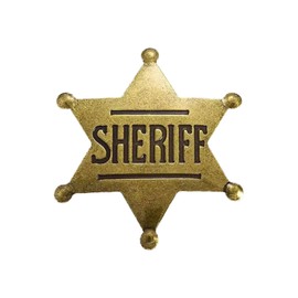 Bohue Mental Western Sheriff Badge School Carnival Prizes Deputy Children's Sheriff Badge Cowboy Party Decoration Badge for Kids Adult
