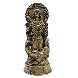 Norse God Freyja Statue Idol, Odin,Thor, Loki, Freyja Figurines,Pantheon of Scandinavia Table Decor, Viking Mythology Figurines Idol, Nordic Altar for Zeus Thor Prayer Worshiper House Decor