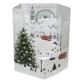 Christmas Card 3D Expanding Greeting Card with Envelope. UK Cards designs by Sarah Curedale (London 4025)