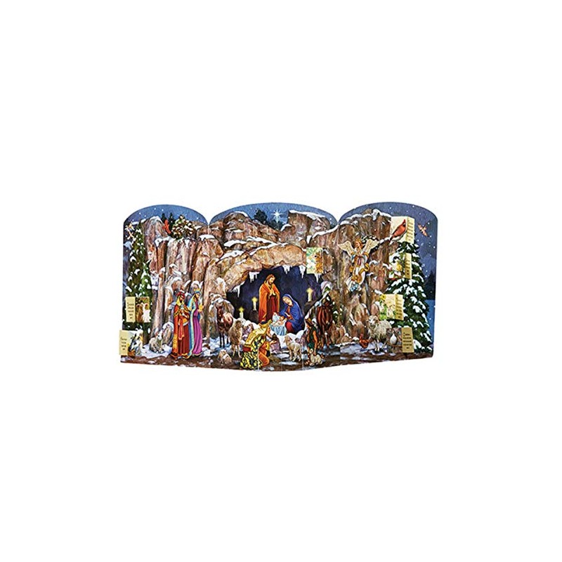 Needzo 2024 Nativity Advent Calendar O Holy Night, 8 3/4