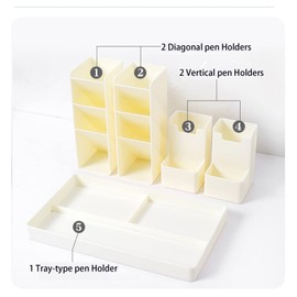 Pen Holder Organiser, Pen Holder Desk, Children's Desk Organiser, Pen Holder Storage Box, Multifunctional Pen Holder for Boys Girls Desk Organiser, Office and School