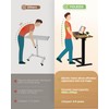YOLEZO Electric Adjustable Height Standing Desk - Small Sit Stand