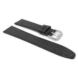 Extra Long, 20mm Black Lizard Pattern Leather Smartwatch Band Strap fits Skagen Hagen, Signatur, Hald & Many More