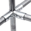 Pipe Connector, 4-Way Metal Clamp Fittings, Fit for 1" (O.D.