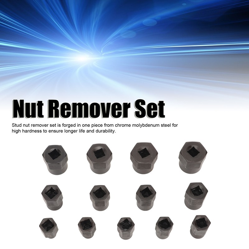13pcs Stud Nut Remover Set Professional Chromium Molybdenum Steel Damaged