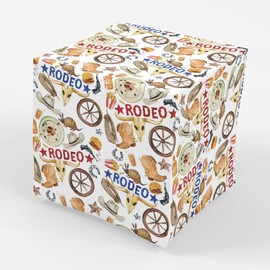 Stesha Party Western Wrapping Paper Rodeo Gift Wrap - Folded Flat 30 x 20 Inch (3 Sheets)