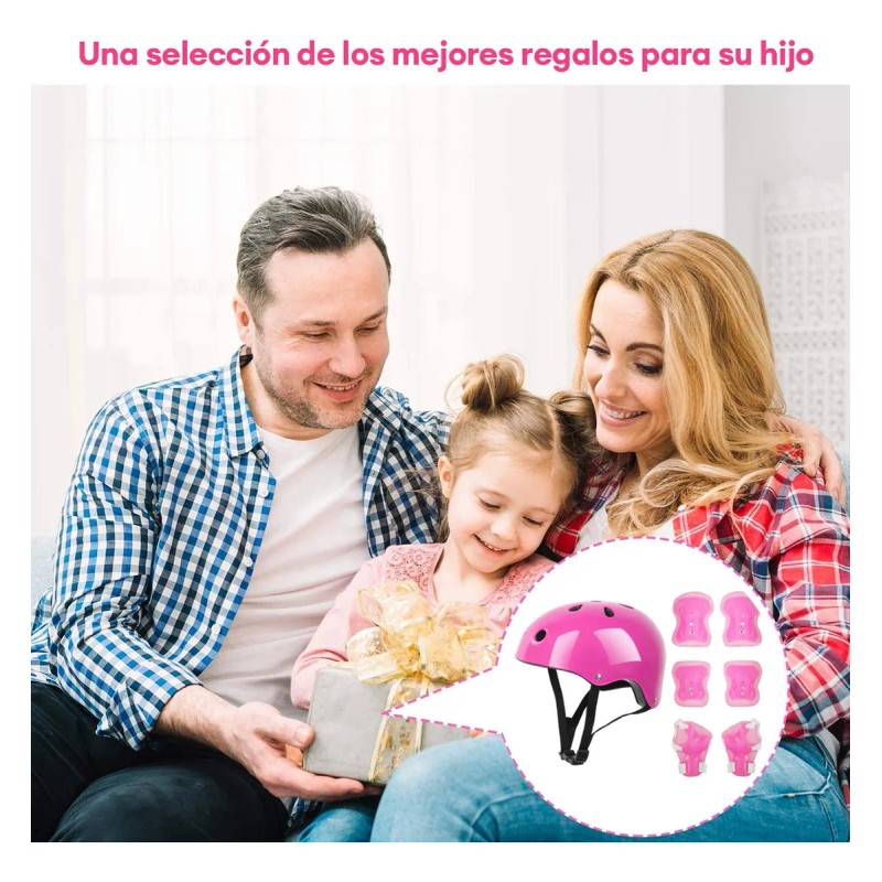 7pzas Kit De Proteccion Rodilla Codo Mano Patinaje Para Niño