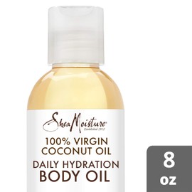 SheaMoisture Daily Hydration Body Oil for Dry Skin 100% Virgin Coconut Oil with Shea Butter 8 oz