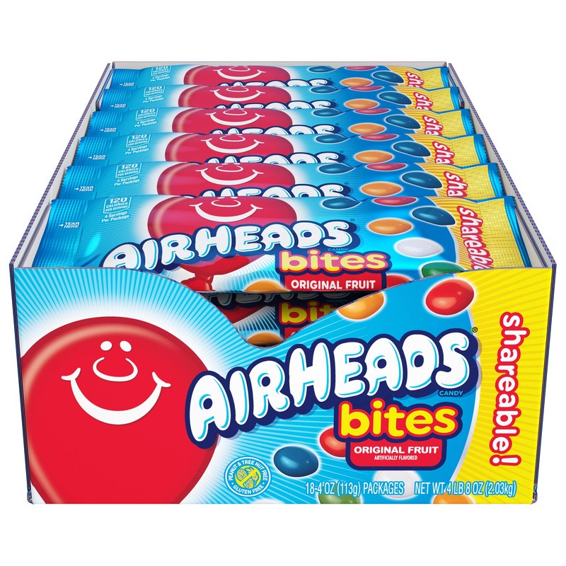 Airheads Candy Bites, Holiday Individually Wrapped Candy for Christmas Stocking