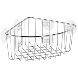 Tatay Corner Wire Shelf with Suction Pad, 190 x 190 x 100