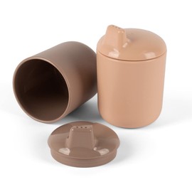 Dantoy - Tiny Biobased Sippy Cups - Mocha & Nude (6222)