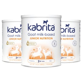 Kabrita Junior Goat Milk Powder for Kids - Easy to Digest Powdered Goat Milk Ages 2-7 - Immunity Boosting Containing Vitamin C, D, E, Protein & Calcium - Non-GMO Gentle on Sensitive Tummies - 14Oz (Pack of 3)