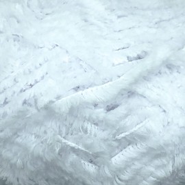 Buvemu Plush Faux Fur Bulky Yarn, Super Soft Fluffy Fuzzy for Knitting Crocheting Crafting, 100 Gram (3.53 Ounces) 109 Yards (100 Meters) (White)