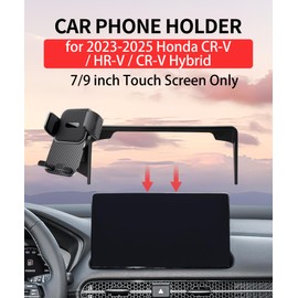 LAUFITMT Car Phone Holder for Honda CR-V 2023-2025 / Honda HR-V 2023 2024 2025 Accessories 7/9 Inch Screen Fixed Clip Cell Phone Mount Hands-Free 360 Degree Rotation