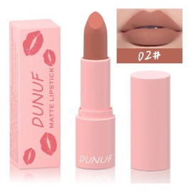Dunuf 1pz Barra De Labios Mate Aterciopelado Duradero