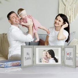 Afuly Multiple Photo Frame 7x5 6X4 Wooden Grey Picture Frames Family Gifts Wall and Tabletop Desktop