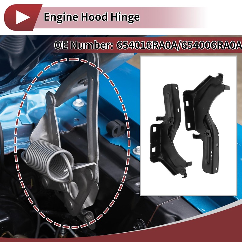 HEROFFIX 1 Pair Hood Hinges for Nissan Rogue 2021-2024 Front