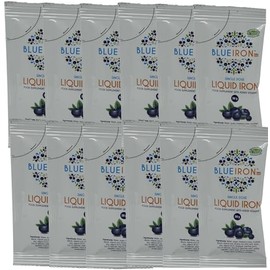 Blue Iron Original Liquid Iron Supplement ‒ Single-Dose 30 g Sachets (12) ‒ Fast-Absorbing, Delicious Formula for Healthy Iron Levels