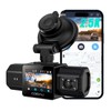 COOAU 2.5K Dual Dash Cam, Built-in GPS & Wi-Fi, 1440P