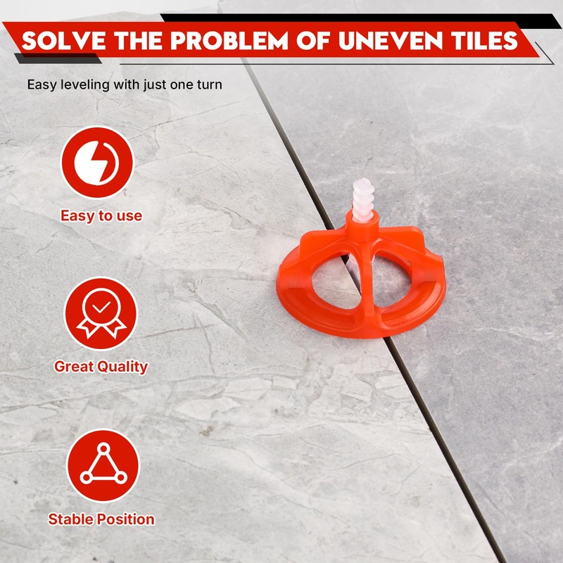 Storystore Tile Leveling System Clips, 500 Pcs Tile Spacers and