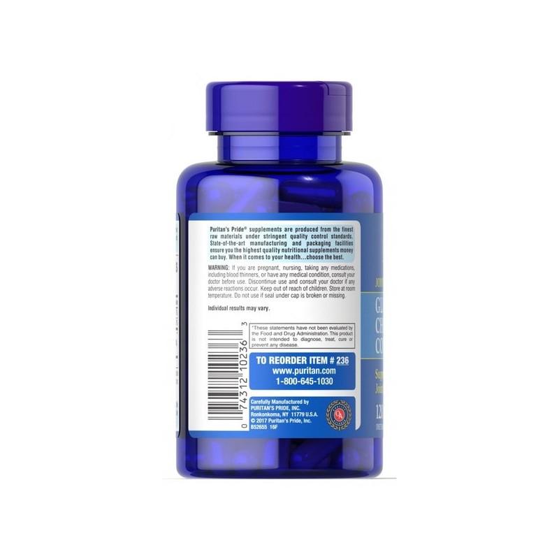 퓨리탄프라이드 글루코사민 콘드로이틴 컴플렉스 캡슐, 120개입 Puritan's Pride Glucosamine Chondroitin