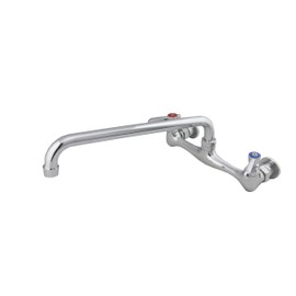 AA Faucet 8" Wall Mount Commercial Compartment Sink Faucet with 10" Swivel Spout for Restaurant Kitchen, NSF Approved