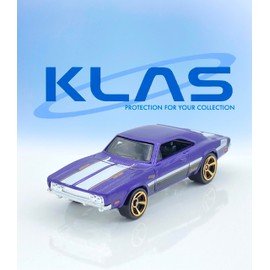 Hot Wheels '69 Dodge Charger 500 (Purple & White) 8/10 Then and Now - 2023-240/250 (Short Card) - COMES IN A KLAS CAR KEEPER PROTECTIVE COLLECTORS CASE - HKJ46