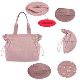 GVOULL Waterproof Side-Cinch Shopper Bags Travel Tote Bags for women Shoulder Bag for Shopping Workout Beach 18L