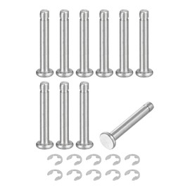 QUARKZMAN 10Set M3x20mm Perno Posizionamento Cilindrico Elastico Albero Acciaio Inossidabile 304, Perno Posizione Cilindro Cerniera Scanalato Testa Piatta con Ring Fissaggio Clip E, Argento