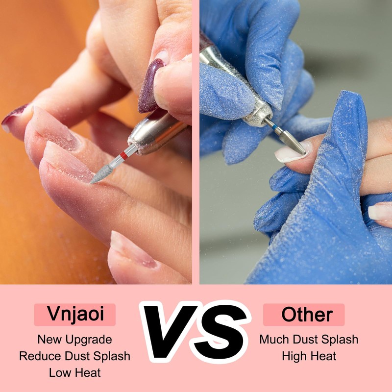 Vnjaoi Nail Drill, 3/32 Inch Diamond Acrylic Nail Drill with