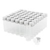 Cadbibe 15ml Glass Vials with Screw Caps and Plastic Stoppers,