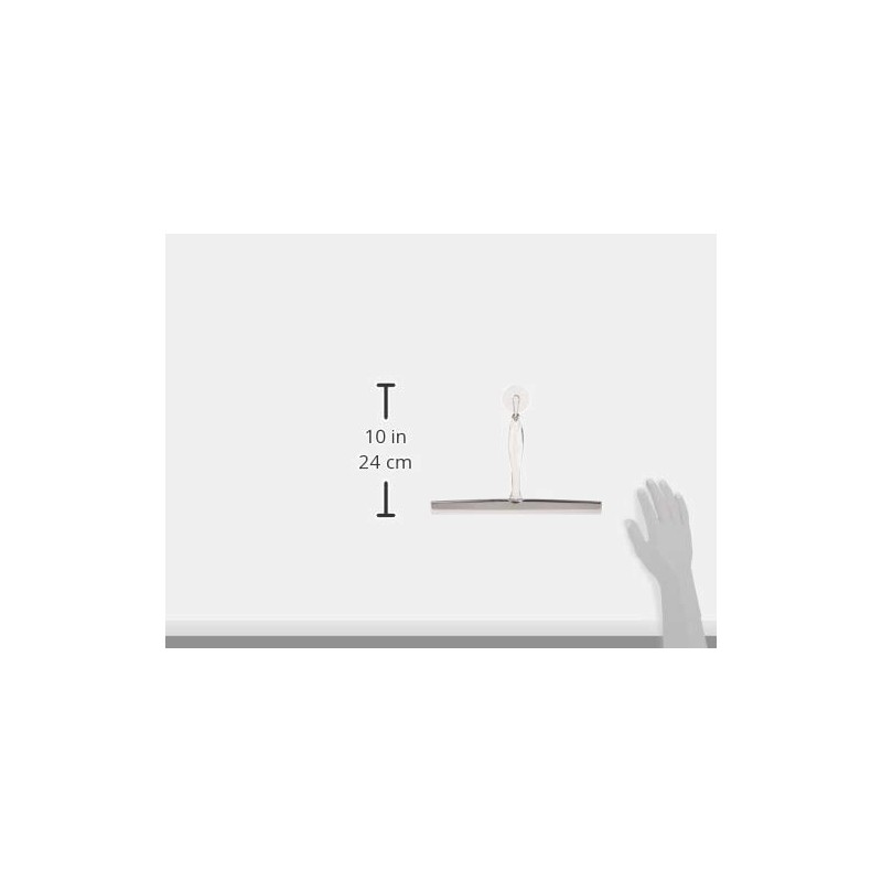 iDesign Zia Metal and Plastic Bathroom Squeegee for Shower, Glass