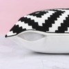 Poluka 2Pack Throw Pillow Covers 18x18 inches Simple Black White