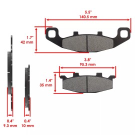 Caltric Front Brake Pads for Kawasaki ZG1000 Concours 1000 1986 1987 1994-2006