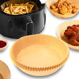 Caulcrick Exotics 100 Pcs Largest size Air Fryer Disposable Liner Instant Pot, Non-stick Parchment Paper Sheets, - Air Fryer Basket Liner – Plastic Pot Liner, Basket Liners for Air Fryer liners