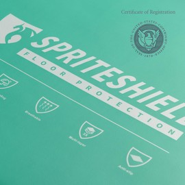 Spriteshield 39" x 100' Heavy-Duty Temporary Floor Protection for Construction & Renovation, Green, Surface Protection Film for Hardwood Floors, Tile&Hard Paint Protection. (S-180G 39" x 100')