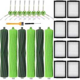 19 Pack Replacement Parts Compatible for Roomba j7 j7+/Plus E5 E6 E7 i7 i7+ i3 i3+ i4 i4+ i6 i6+ i8 Vacuum Cleaner, Replenishment Kit 2 Set Roller Brushes,8 Filters,8 Side Brushes