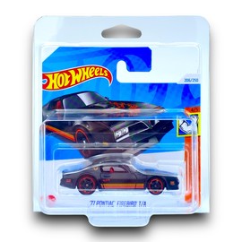 Hot Wheels '77 Pontiac Firebird T/A (Black & Red) 4/5 Muscle Mania - 2024-206/250 (Short Card) - includes a KLAS Car Keeper Protector Case - HTC60