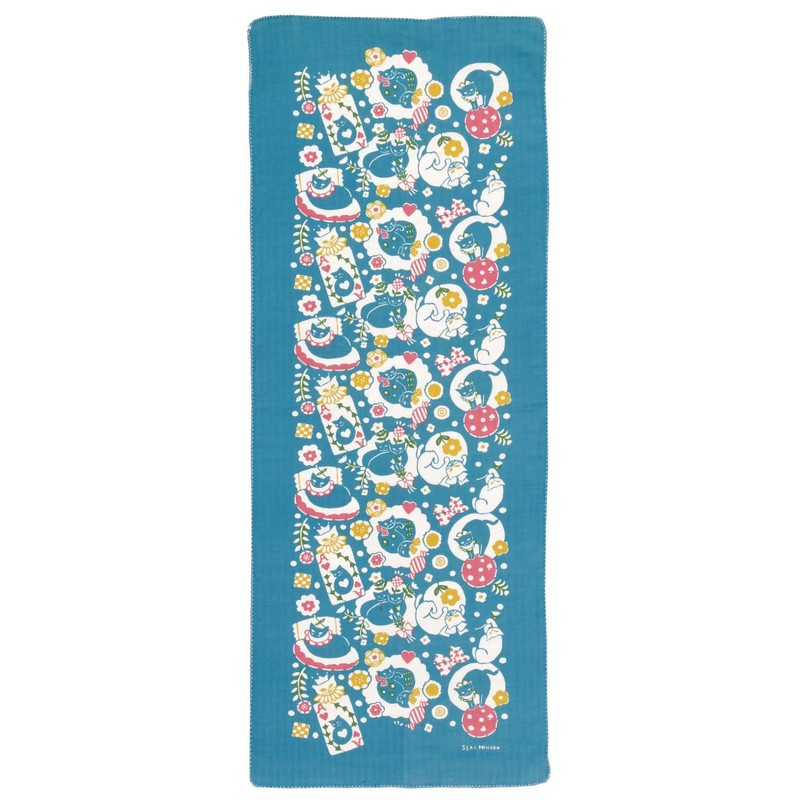 YamamotoJin Shoten (YamamotoJin) Double Gauze Hand Towel, Afternoon Cat (5012),
