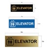 Basic Elevator Sign (Brushed Silver) - Large - (5 Pack)