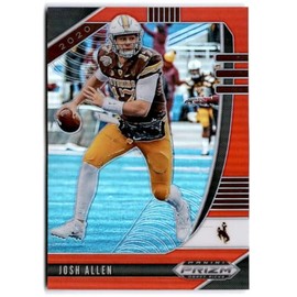 2020 Panini Prizm Draft Picks Prizms Orange #56 JOSH ALLEN Wyoming Cowboys Football Trading Card