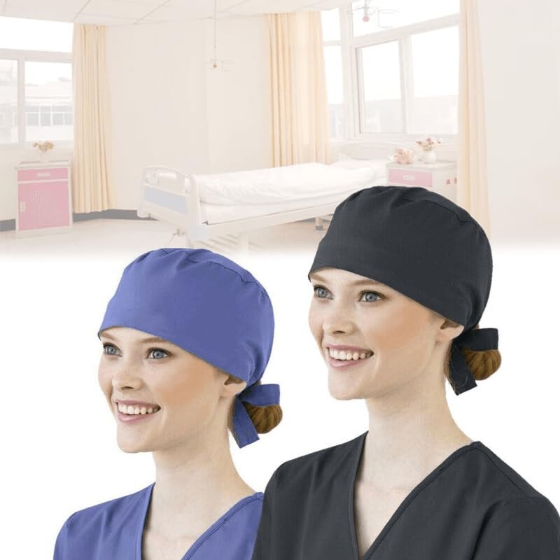 AIMALL 100% Cotton Surgical Scrub Cap Hat Unisex SurgeryTheatre Doctor