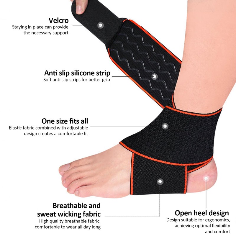 ZEACCT Pack of 2 Ankle Brace, Adjustable Ankle Support Strap,